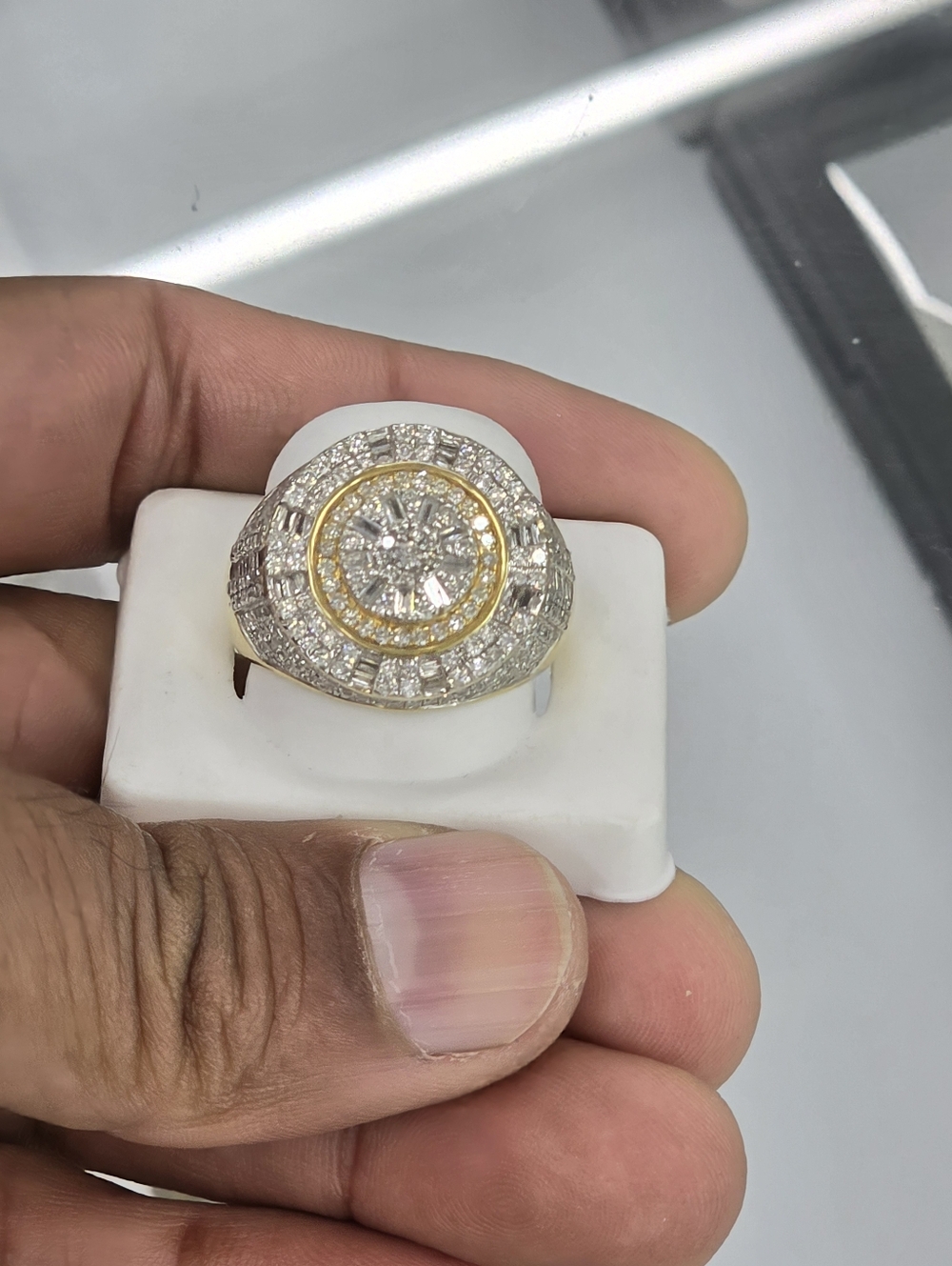 Real Diamond 10kt Gold Ring For Men
